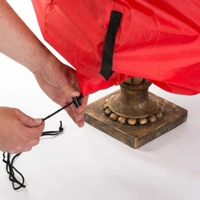 Northlight Set of 2 Red and Black Christmas Topiary Storage Bags with Drawstring 36" 6 Northlight Set of 2 Red and Black Christmas Topiary Storage Bags with Drawstring 36" - Image 4