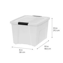 IRIS USA Plastic Storage Bin with Lid and Secure Latching Buckles -Christmas Storage Sales GUEST 0a1b5772 81c4 4f3b 93db 77487dc586e6