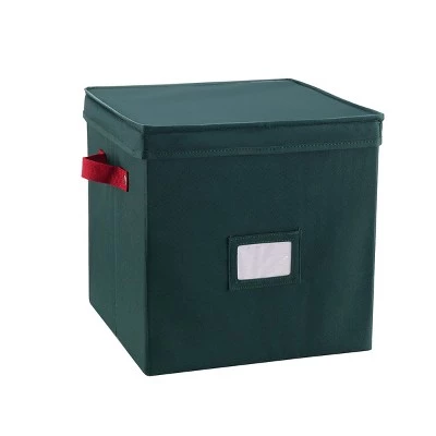 Hastings Home Holiday Ornament Storage Box Organizer With Individual Compartments and Adjustable Dividers - Green 4 Hastings Home Holiday Ornament Storage Box Organizer With Individual Compartments and Adjustable Dividers - Green - Image 2