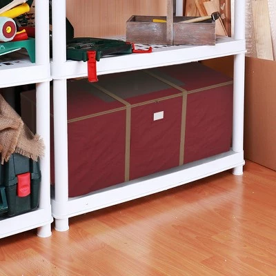 Hastings Home Rolling Canvas Christmas Tree Storage Bag for 9' Trees - Burgundy 7 Hastings Home Rolling Canvas Christmas Tree Storage Bag for 9' Trees - Burgundy - Image 5