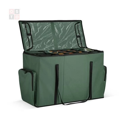 OSTO Christmas Ornament Storage Container Fits 73 Ornaments Plus Room For Figurines. Extra-Strong 600D Polyester Waterproof and Tearproof 7 OSTO Christmas Ornament Storage Container Fits 73 Ornaments Plus Room For Figurines. Extra-Strong 600D Polyester Waterproof and Tearproof - Image 5