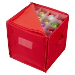 Ornament Storage Organizer with Drawer Divider 64ct - Simplify