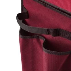 Gift Bag Organizer-20" Storage Tote with 4 Pockets for Wrap, Tissue Paper, Ribbon, Boxes & Cards-Christmas, Birthday by Hastings Home (Red)