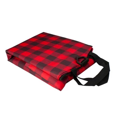 Northlight 30" Heavy Duty Red and Black Plaid Christmas Wreath Storage Bag with Handles 4 Northlight 30" Heavy Duty Red and Black Plaid Christmas Wreath Storage Bag with Handles - Image 2