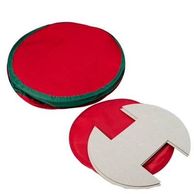 Northlight 12” Red and Green Christmas Light Storage Organizer with Clear Window 3 Northlight 12” Red and Green Christmas Light Storage Organizer with Clear Window