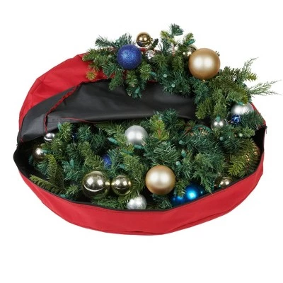 TreeKeeper Santa's Bag 36" Direct Suspend Wreath Storage Bag 5 TreeKeeper Santa's Bag 36" Direct Suspend Wreath Storage Bag - Image 3