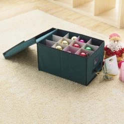 Hastings Home Holiday Ornament Storage Box with Flip-Top Lid -Christmas Storage Sales GUEST 2732aabb 3efc 44ba 9d5b 2c7573eab1b9