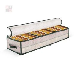 OSTO Underbed Christmas Ornament Storage Box with Trays Stores Up to 96 Holiday Ornaments of 3 in; Waterproof Vinyl with Carry Handles -Christmas Storage Sales GUEST 2cada5af e0af 469e b5fd 18ac76f7de31
