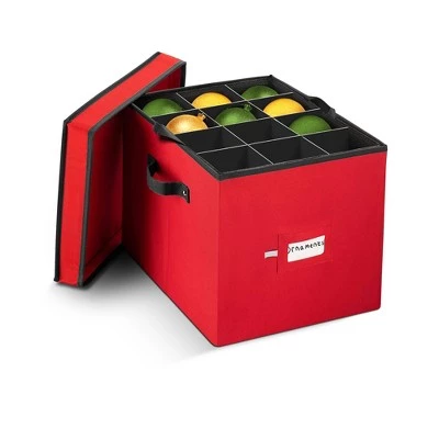 OSTO Christmas Ornament Storage Box with Lid and Trays; Fits 36 Holiday Ornaments of 4 inches Tear Proof, Waterproof, 600D Polyester 4 OSTO Christmas Ornament Storage Box with Lid and Trays; Fits 36 Holiday Ornaments of 4 inches Tear Proof, Waterproof, 600D Polyester - Image 2
