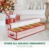 OSTO Underbed Christmas Ornament Storage Box with Trays Stores Up to 96 Holiday Ornaments of 3 in; Waterproof Vinyl with Carry Handles 2 OSTO Underbed Christmas Ornament Storage Box with Trays Stores Up to 96 Holiday Ornaments of 3 in; Waterproof Vinyl with Carry Handles -Christmas Storage Sales GUEST 30c684d5 7175 4391 9a8e 403858322b38