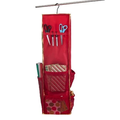 Holiday Hanging Gift Wrap & Accessory Organizer with Side Pockets - Simplify 5 Holiday Hanging Gift Wrap & Accessory Organizer with Side Pockets - Simplify - Image 3
