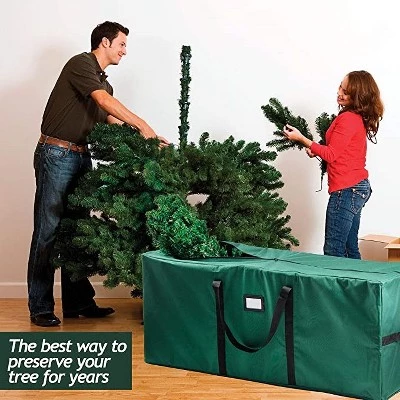 Christmas Tree Storage Tote Bag Waterproof Canvas Green - Fits 8'' Dissembled Christmas Tree with Reinforced Handles Large Size - HomeItUsa 7 Christmas Tree Storage Tote Bag Waterproof Canvas Green - Fits 8'' Dissembled Christmas Tree with Reinforced Handles Large Size - HomeItUsa - Image 5