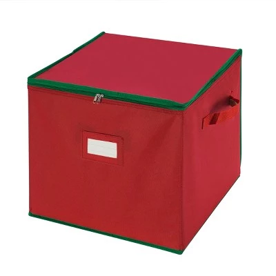 Hastings Home Christmas Ornament Storage Box With 75 Compartments - Red 9 Hastings Home Christmas Ornament Storage Box With 75 Compartments - Red - Image 7