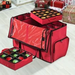 OSTO Christmas Ornament Storage Container Fits 73 Ornaments Plus Room For Figurines. Extra-Strong 600D Polyester Waterproof and Tearproof 11 OSTO Christmas Ornament Storage Container Fits 73 Ornaments Plus Room For Figurines. Extra-Strong 600D Polyester Waterproof and Tearproof -Christmas Storage Sales GUEST 3883d777 5e04 481a 83f7 f0bd5e97c546