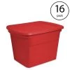 Sterilite 18 Gallon Plastic Stackable Storage Tote Container Bin, Red (16 Pack) 2 Sterilite 18 Gallon Plastic Stackable Storage Tote Container Bin, Red (16 Pack) -Christmas Storage Sales GUEST 4119f594 462e 4861 a70b e86c40188abc