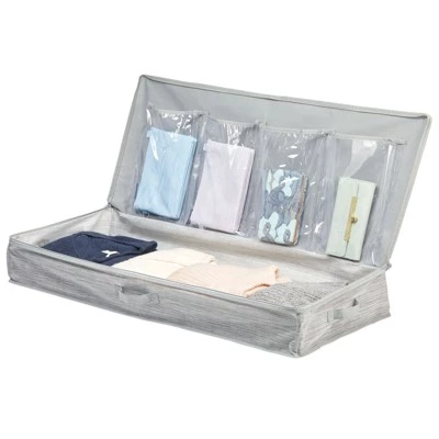 mDesign Long Gift Wrap Storage Bag with Handles and Zipper Lid 8 mDesign Long Gift Wrap Storage Bag with Handles and Zipper Lid - Image 6