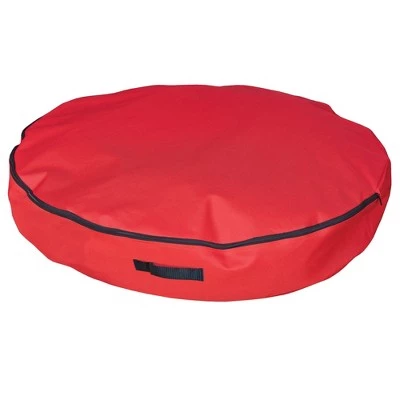 Northlight 48" Premium Red Christmas Wreath Storage Bag 3 Northlight 48" Premium Red Christmas Wreath Storage Bag