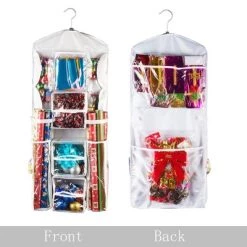Elf Stor Double Sided Hanging Gift Wrap and Bag Organizer Stores it All