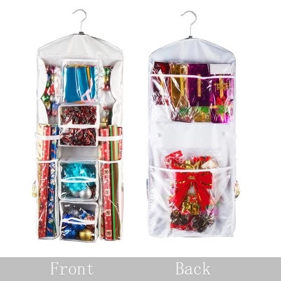 Elf Stor Double Sided Hanging Gift Wrap and Bag Organizer Stores it All 3 Elf Stor Double Sided Hanging Gift Wrap and Bag Organizer Stores it All