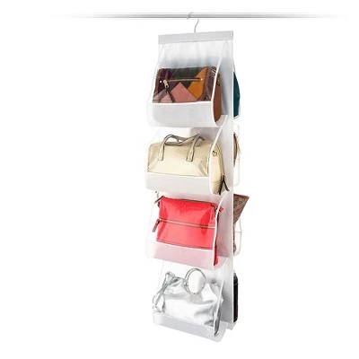 OSTO Hanging Purse Organizer; 2-Sided, 8 Pockets, Swivel Hook; Closet Handbag Holder and Organizer for 8 Purses 9 OSTO Hanging Purse Organizer; 2-Sided, 8 Pockets, Swivel Hook; Closet Handbag Holder and Organizer for 8 Purses - Image 7