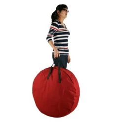Wreath Storage Bag- 30" Round-Protect Holiday, Easter, Fall & Christmas Artificial Wreaths-Red Zippered Canvas Tote with Handles by Hastings Home -Christmas Storage Sales GUEST 44832e19 8f8c 41ce b1b3 0682cb00ab27