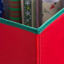 Hastings Home Wrapping Paper Upright Storage Box With Lid and Handles - Red -Christmas Storage Sales GUEST 46b595a9 e526 4c24 a1dd 2a8b617e4af9
