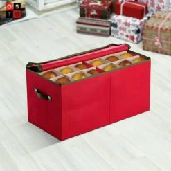 OSTO Christmas Ornament Storage Box Stores Up to 54 Holiday Ornaments of 4” Non-Woven Fabric with Carry handles, 2-way zipper, and Card Slot 11 OSTO Christmas Ornament Storage Box Stores Up to 54 Holiday Ornaments of 4” Non-Woven Fabric with Carry handles, 2-way zipper, and Card Slot -Christmas Storage Sales GUEST 47527bfc d97f 4e15 bdd1 64c9fdb7689e