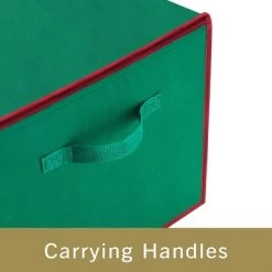 DTX Intl Ornament Storage Box - Holiday Organizer with 75 Compartments, Dividers for Christmas Bulbs and Decorations, and Zip-Up Lid by Tiny Tim Totes (Green) 11 DTX Intl Ornament Storage Box - Holiday Organizer with 75 Compartments, Dividers for Christmas Bulbs and Decorations, and Zip-Up Lid by Tiny Tim Totes (Green) -Christmas Storage Sales GUEST 4f5f6771 3dd6 4227 a178 89096365271c