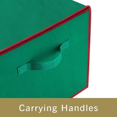 DTX Intl Ornament Storage Box - Holiday Organizer with 75 Compartments, Dividers for Christmas Bulbs and Decorations, and Zip-Up Lid by Tiny Tim Totes (Green) 6 DTX Intl Ornament Storage Box - Holiday Organizer with 75 Compartments, Dividers for Christmas Bulbs and Decorations, and Zip-Up Lid by Tiny Tim Totes (Green) - Image 4