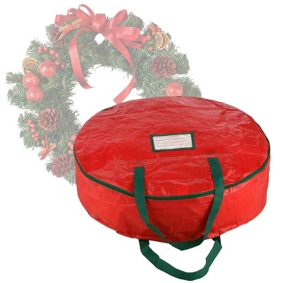 24" Premium Holiday Christmas Wreath Storage Bag Red - Elf Stor 5 24" Premium Holiday Christmas Wreath Storage Bag Red - Elf Stor - Image 3