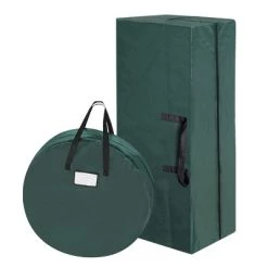 Hastings Home Christmas Tree and Wreath Canvas Storage Bags With Handles- Green/Black, Set of 2 -Christmas Storage Sales GUEST 5026f595 4bba 4ae9 9c15 4bd6a8859b9e