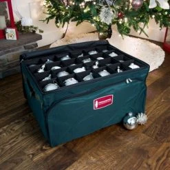 Northlight 3-Tray Fabric Lined Christmas Ornament Storage Bag - Holds 72 Ornaments -Christmas Storage Sales GUEST 5049fa40 18e6 49f7 8e4d c08f901c0c8a