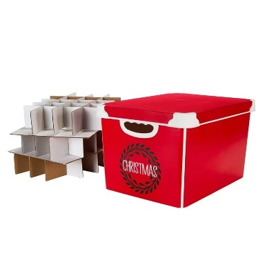 Simplify Ornament Tote Organizer Red 4 Simplify Ornament Tote Organizer Red - Image 3