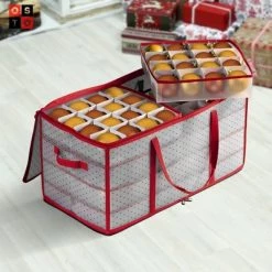 OSTO Clear Plastic Christmas Ornament Storage Box Stores Up to 128 Ornaments of 3”; 2-way zipper,Carry Handles. Tear Proof and Waterproof 10 OSTO Clear Plastic Christmas Ornament Storage Box Stores Up to 128 Ornaments of 3”; 2-way zipper,Carry Handles. Tear Proof and Waterproof -Christmas Storage Sales GUEST 55f7832f 31a2 45ce a677 3bb644f03222