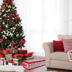 Northlight 29" Transparent Zip Up Christmas Storage Box- Holds 80 Ornaments