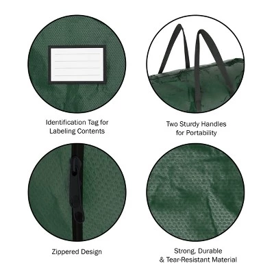 Hastings Home Soft-Sided Christmas Tree Storage Bag - Green 4 Hastings Home Soft-Sided Christmas Tree Storage Bag - Green - Image 2