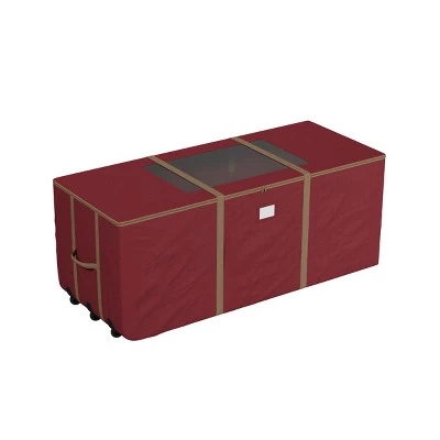 Hastings Home Rolling Canvas Christmas Tree Storage Bag for 9' Trees - Burgundy 3 Hastings Home Rolling Canvas Christmas Tree Storage Bag for 9' Trees - Burgundy