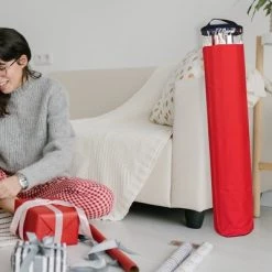 Northlight 41" Red and Clear Zip Up Christmas Gift Wrap Storage Tube Bag - Holds 15-20 Rolls -Christmas Storage Sales GUEST 6cc035bd 3984 4b64 9738 dfda5ba44946