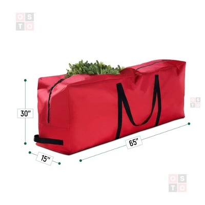 OSTO Premium Christmas Tree Storage Bag for Disassembled Trees up to 9 Feet, Tear Proof 600D Oxford 65 x 15 x 30 4 OSTO Premium Christmas Tree Storage Bag for Disassembled Trees up to 9 Feet, Tear Proof 600D Oxford 65 x 15 x 30 - Image 2