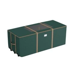 Hastings Home Premium Rolling Soft-Sided Canvas Christmas Tree Bag - Green/Gold
