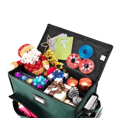 Hastings Home Gift Bag Organizer Storage Tote – Green and Black 5 Hastings Home Gift Bag Organizer Storage Tote – Green and Black - Image 3