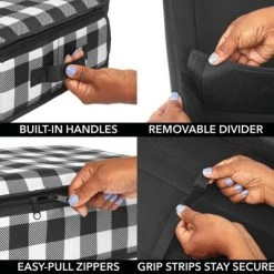 mDesign Long Gift Wrap Storage Bag with Handles and Zipper Lid 10 mDesign Long Gift Wrap Storage Bag with Handles and Zipper Lid -Christmas Storage Sales GUEST 7f066975 b3d5 4bff a1b4 41af231b6243