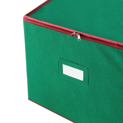 DTX Intl Ornament Storage Box - Holiday Organizer with 75 Compartments, Dividers for Christmas Bulbs and Decorations, and Zip-Up Lid by Tiny Tim Totes (Green) 8 DTX Intl Ornament Storage Box - Holiday Organizer with 75 Compartments, Dividers for Christmas Bulbs and Decorations, and Zip-Up Lid by Tiny Tim Totes (Green) - Image 6