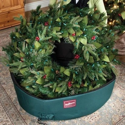Northlight 36" Christmas Wreath Protective Storage Bag with Removable Direct Suspend Handle 6 Northlight 36" Christmas Wreath Protective Storage Bag with Removable Direct Suspend Handle - Image 4