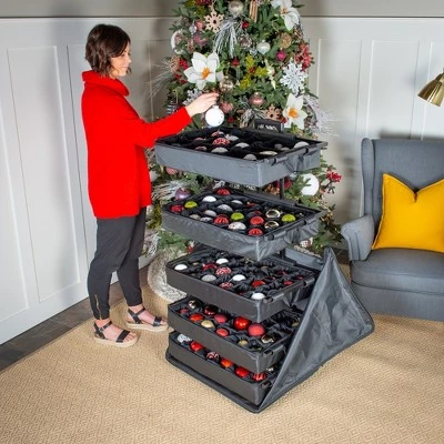 Northlight 5-Tray Telescopic Christmas Ornament Storage Bag - Holds up to 120 Ornaments 3 Northlight 5-Tray Telescopic Christmas Ornament Storage Bag - Holds up to 120 Ornaments