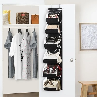 OSTO Over-The-Door Hanging Purse Organizer with 6 Pockets; Closet Handbag Holder and Organizer 64 Inch 3 OSTO Over-The-Door Hanging Purse Organizer with 6 Pockets; Closet Handbag Holder and Organizer 64 Inch