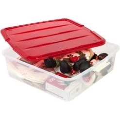 IRIS USA Wreath Storage Box, Clear/Red 10 IRIS USA Wreath Storage Box, Clear/Red -Christmas Storage Sales GUEST 9050407a bd3f 4f64 9a95 65f640be86f6