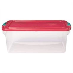 Homz 64 Quart Holiday Seasonal Decor Decoration Organizer Plastic Storage Bin Container with Red Tight Latching Lid and Green Handles, 6 Pack 9 Homz 64 Quart Holiday Seasonal Decor Decoration Organizer Plastic Storage Bin Container with Red Tight Latching Lid and Green Handles, 6 Pack -Christmas Storage Sales GUEST 9167ce6a d22b 4c44 a3a8 e4173e9213d2