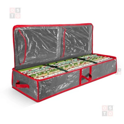 OSTO Underbed Gift Wrap Storage Bag and Accessory Organizer Fits 18-24 Standard Rolls of 40”. Tearproof and Water-Resistant 8 OSTO Underbed Gift Wrap Storage Bag and Accessory Organizer Fits 18-24 Standard Rolls of 40”. Tearproof and Water-Resistant - Image 6