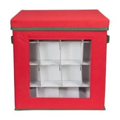 Northlight 12" Red Christmas Ornament Storage Bag with Removable Dividers -Christmas Storage Sales GUEST 94860ddc 0da6 4bad b93b 8c7672af3d63
